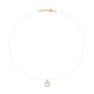 Gargantilha fio de nylon banhada a ouro 18k com zircônia
