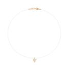 Gargantilha fio de nylon banhado BRANCO 532562 Rommanel