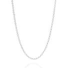 Gargantilha Formada Por Corrente De Elo Portugues Fio 0,60 Mm.Med 50 Cm Cor:Prata