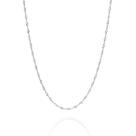 Gargantilha Formada Por Corrente Singapura 0,30 Mm.Med 42 Cm Cor:Prata