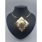 Gargantilha geométrica banhada a ouro 18k