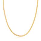 Gargantilha Malha Fita 2mm 70cm Com Extensor De 5cm Folheada