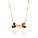 Gargantilha mickey e minnie banhada COLORIDO 532525 Rommanel