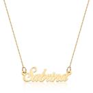 Gargantilha Nome Personalizado Em Ouro Puro 10k 45 Cm