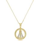 Gargantilha Nossa Senhora Aparecida Banhada a Ouro 18k