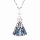 Gargantilha Nossa Senhora Aparecida com Strass 22mm - Sunshine Cristais