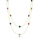 Gargantilha Ouro 18k Com Zircônias 5mm Gargantilha Ouro 18k Com Zircônias 5mm