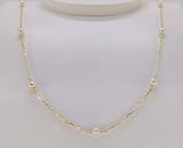 Gargantilha Ouro 18k750 Pérolas Salgadas 4mm - 45cm