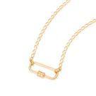 Gargantilha pad locker folheada a ouro 532120 Rommanel