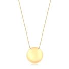Gargantilha Ping Redondo 20mm Liso Oco Folheada A Ouro Gargantilha Ping Redondo 20mm Liso Oco Folheada A Ouro