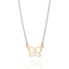 Gargantilha Prata 925 Pingente Borboleta Rommanel 830145 Cor:Prata