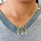 Gargantilha PRI Style 2 Filhos E 1 Filha Folheada A Ouro 18K Antialérgica Com Zircônias Gargantilha PRI Style 2 Filhos E 1 Filha Folheada A Ouro 18K Antialérgica Com Zircônias