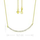 Gargantilha PRI Style Folheada A Ouro 18K Antialérgica Com Arco De Strass