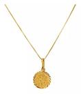 GARGANTILHA VENEZIANA 45CM E PINGENTE PRIMEIRA COMUNHÃO EM OURO 18K (cod6y)