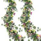Garland artificial Daisy Garland ASTNIC 1,73 m com borboleta 3D x2