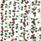 Garland BLEUM CADE, 5 vinhas rosas e 5 hera, 12,5 m no total