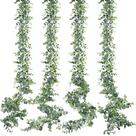 Garland de eucalipto artificial Sggvecsy, pacote com 4, 1,7 m de vegetação falsa