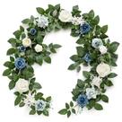 Garland de flores artificiais Ling's Moment Dusty Blue 1,5 m