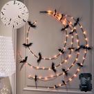 Garland LITBLOOM Halloween com luzes 1,8 m 80 laranja e quente