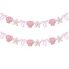 Garland Oudain Pink Bow Seashell 2m para decoração de festa feminina