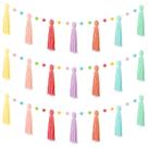 Garland Syhood, 3 peças de pompom Rainbow Tassel, 127 cm Garland Syhood, 3 peças de pompom Rainbow Tassel, 127 cm