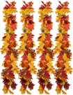 Garland wohohoho Fall Maple Leaf 1,8 m, 4 pacotes para decoração