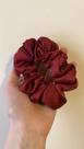 Garme Mini scrunchie de cetim premium Bordô