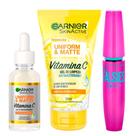 Garnier + Maybelline Kit Gel de Limpeza Facial + Sérum Facial + Máscara de Cílios The Falsies