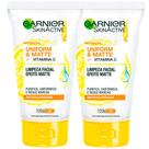 Garnier Skin Uniform & Matte Vitamina C Kit 2 Gel de Limpeza Facial