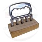 Garra de Urso Aluminio com Base Teca