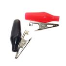 Garra Jacare 28mm Pequena vermelha e preta par Mini garrinha reforçada e emborrachada