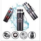 Garrafa 600ml ou 1000ml Inox Térmica Com Infusor, De Água Café, Com Alça.