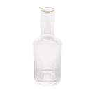 Garrafa 800ml de cristal de chumbo com borda dourada Lines Wolff - 28960