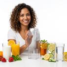 Garrafa Acrílica Transparente 1L Hermética Com Vedação Leite Suco Chá KIT:1 UNIDADE Garrafa Acrílica Transparente 1L Hermética Com Vedação Leite Suco Chá KIT:1 UNIDADE