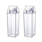 Garrafa Acrílico 500ml Tipo Caixa De Leite P/ Chás Água Suco