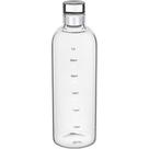 Garrafa água Com Tampa Vidro 750ml 24x8x8cm Transparente
