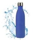 Garrafa Água Squeeze 350ml Térmica Inox Colorida Academia Escola Azul