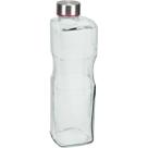 GARRAFA ÁGUA SUCO LEITE HOME&CO VIDRO 1,1 LITROS 27x8x8cm TRANSPARENTE COM TAMPA