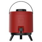 Garrafa Botijão Termico Com Torneira Vermelho 8L Termolar