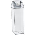 GARRAFA CAIXA DE LEITE LEITEIRA HOME&CO COM DUAS TAMPAS ACRILICO 1L 26x7x7cm TRANSPARENTE