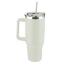 Garrafa Canecão em Inox Parede Dupla 1300ml com Alça e Canudo Bege Garrafa Canecão em Inox Parede Dupla 1300ml com Alça e Canudo Bege