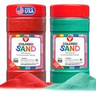 Garrafa colorida Sand Hygloss de 1 kg vermelha e verde para artesanato