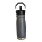 Garrafa Com Alça E Bico 550ml Aço Inox Branca Super Vedação