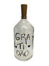 Garrafa com Led Gratidão Decoração Enfeite