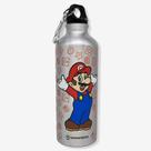 Garrafa com mosquetão super mario
