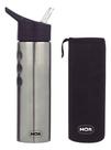 Garrafa Copo Térmico 750ml Tampa Inox Bico Agua Prateado Cap