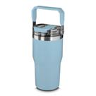 Garrafa Copo Térmico Parede Dupla Em Aço Inox Azul 650ml