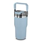 Garrafa Copo Térmico Parede Dupla em Aço Inox Azul 650ml