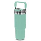 Garrafa Copo Térmico Parede Dupla em Aço Inox Verde 950ml Academia Praia Caminhada - ASIA IMPORT