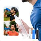 Garrafa Corrida 250ml Mole Dobrável Silicone Squeeze De Água